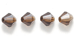 84CC257: Preciosa Crystal Dia Smoked Topaz 5mm-144PC