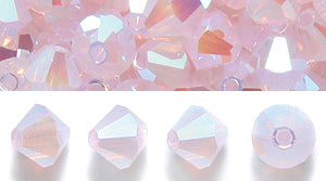 84CC590-F: Preciosa Crystal Dia Rose Opal Ab2x 5x5mm-144PC