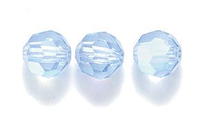 6CC572R: Preciosa CZ Crystal Round LT Sapphire AB 6mm-12PC