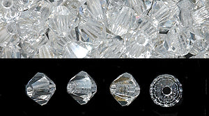 82CC511: Preciosa Crystal Dia Crystal Argent Flare 4mm-144PC