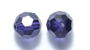 8CC297-DR: Preciosa CZ Crystal Round Deep Tanzanite 8mm-8PC