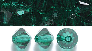 86CC286: Preciosa Crystal Dia Emerald 6x6mm-72PC