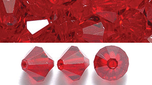 86CC244: Preciosa Crystal Dia Siam 6x6mm-72PC