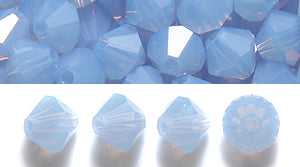 84CC270: Preciosa Crystal Dia Lt Sapphire Opal 5x5mm-144PC