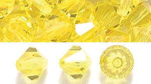 86CC224: Preciosa Crystal Dia Citrine 6x6mm-72PC