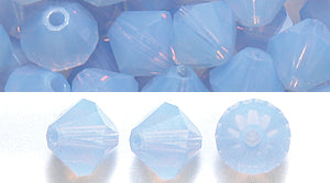 86CC270: Preciosa Crystal Dia Lt Sapphire Opal 6mm-72PC