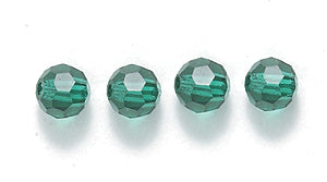 4CC286: Preciosa Crystal Round Emerald 4mm-72PC