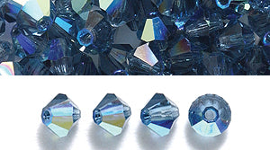 82CC569: Preciosa Crystal Dia Montana Blue AB 4mm-144PC