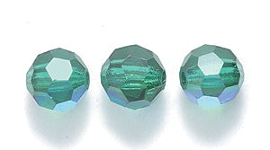 6CC586: Preciosa Crystal Round Emerald AB 6mm-72PC