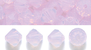 84CC290: Preciosa Crystal Dia Rose Opal 5x5mm-144PC