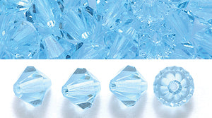 84CC263: Preciosa Crystal Dia Aquamarine 5x5mm-144PC