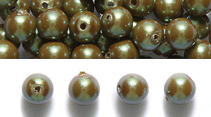 4CC681-I: Preciosa Nacre Pearl Pearlescent Khaki 4mm-- 50PC