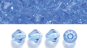 82CC274: Preciosa Crystal Dia Sapphire 4mm-144PC