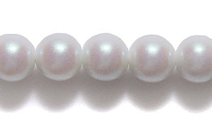 6CC612-IR: Preciosa Nacre Pearlescent White 6mm-25PC