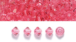 80CC292-R: Preciosa Crystal Dia Rose 3mm-144PC