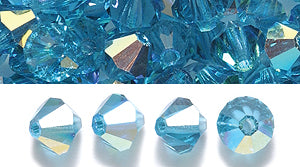 84CC567: Preciosa Crystal Dia Indicolite AB 5x5mm-144PC