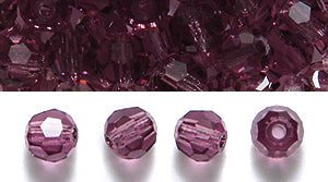 4CC298: Preciosa Crystal Round Amethyst 4mm-72PC