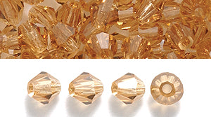 82CC253: Preciosa Crystal Dia Lt Colorado Topaz 4mm-144PC