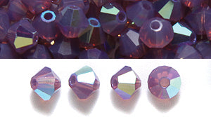 82CC590-8S: Preciosa Crystal Dia Amethyst Opal AB 4mm 30PC