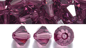 86CC298: Preciosa Crystal Dia Amethyst 6x6mm-72PC