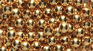 3MR854R: Metal Bead Round Smooth Gold 3mm-100PC