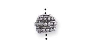 PW371-S: Bead w/Dots Ant Pewter 6mm 1PC