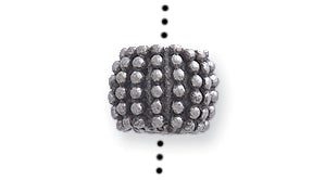 PW377-S: PW Bead w/Studded Ant Pewter 7x9mm 1PC