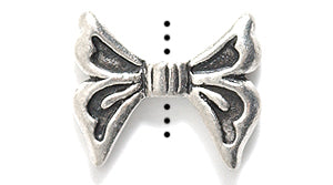 PW9975-S: Bead Butterfly Wings/bow Ant Ant Pewter 13x15mm 1PC