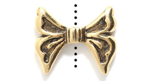 PW9975-AG: Bead Butterfly Wings Ant Gold 13x15mm - 1PC