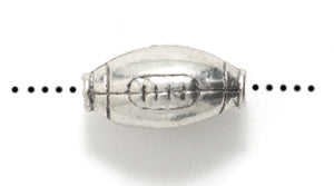 PW262-S: Bead Football Ant Pewter 7x13mm 1PC