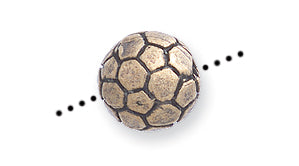 PW260-G: Limited Soccer Ball Bead Ant Brass-1PC