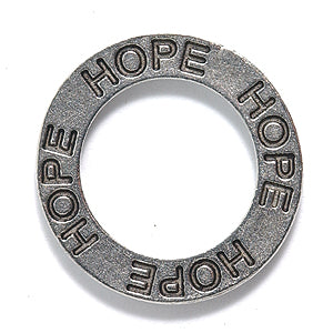 PW5825-S: Ring w/Word Hope Ant Pewter 22mm 1PC