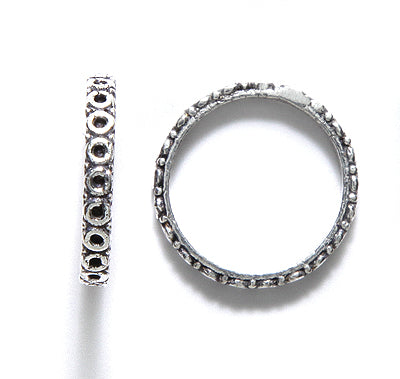 IN185-39: Textured Ring Sil 18mm-8PC