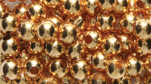 4MR854R: Metal Round Smooth Gold 4mm-50PC