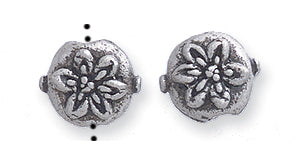 PW2119-S: Bead Disc w/FL Ant Pewter 5x7mm 1PC