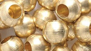 ME82: Solid Brass Round Shiny 8mm W/4mm Hole-50PC