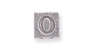 PW955-O: Bead Alphabet Cube O Ant Pewter 7mm 1PC