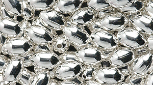 32MR813-E: Metal Oval Silver 3x5mm-100PC