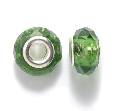 75CD284-S: Rondelle Green 5mm Grommet 14x9.5mm-6PC