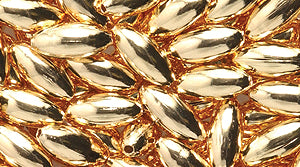 34MR853-E: Metal Oval Gold 3x7mm 100PC