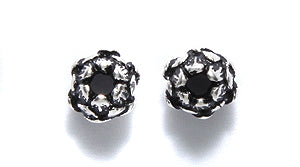 ME4347-S: Bead Flower Blossom Silver 6.5mm-5PC