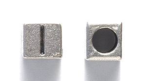 ME5955-I: Alphabet Cube I Silver 7mm-15PC