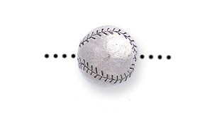 PW263-S: Baseball Bead Ant Pewter 8mm 1PC