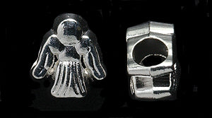 LH3101: Angel 5mm Hole Silver 11mm-10PC