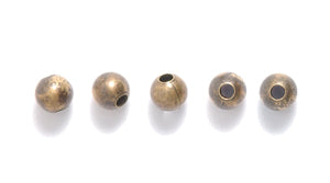 3MR858R: Metal Round Smooth Ant Brass 3mm-100PC