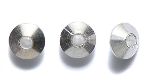 ME17-BS: India Metal Saucer Brt Silver 6mm-72PC