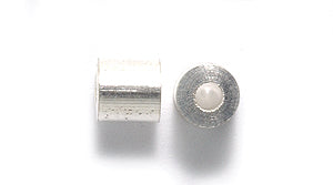 68ME812: Metal Tube Smooth Silver 5x5.5mm-72PC