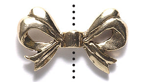 PW1272-AG: PW Bead Bow Ant Gold 12x20mm - 1PC