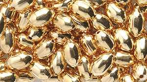 32MR853-E: Metal Oval Gold 3x5mm-100PC