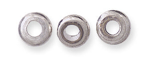 65ME815: India Metal Donut Silver 3x6mm-72PC